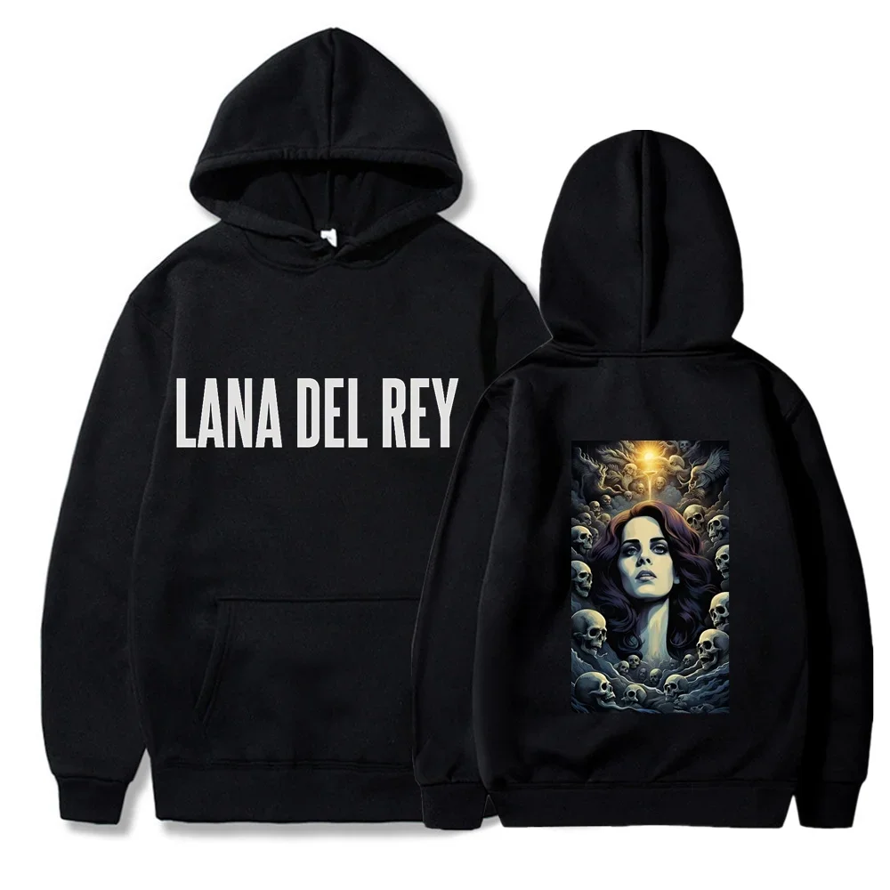 LANA DELREY  2024 Spring Men's Hoodie Vintage Unisex Pullover Men Vintage Graphic Hoody Tops Oversize Streetwear Clothing