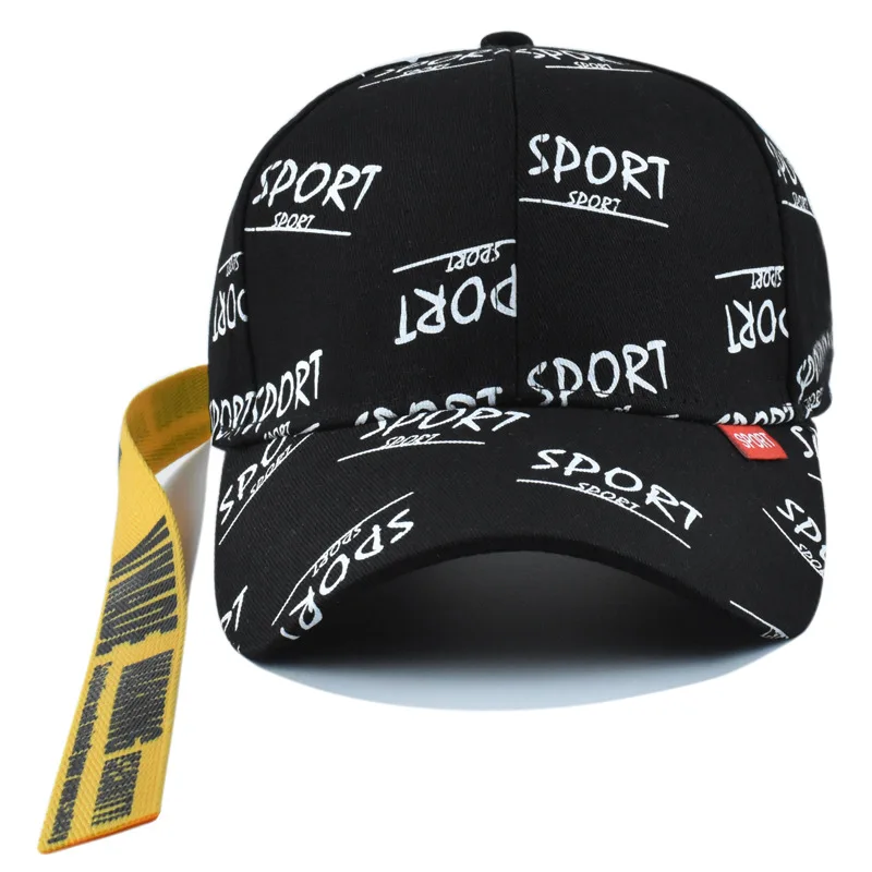 

New Graffiti Student Hat Long With Letters Printed Baseball Cap Fashion Casual Travel Sunshade Duck Tongue Caps Casquette Homme