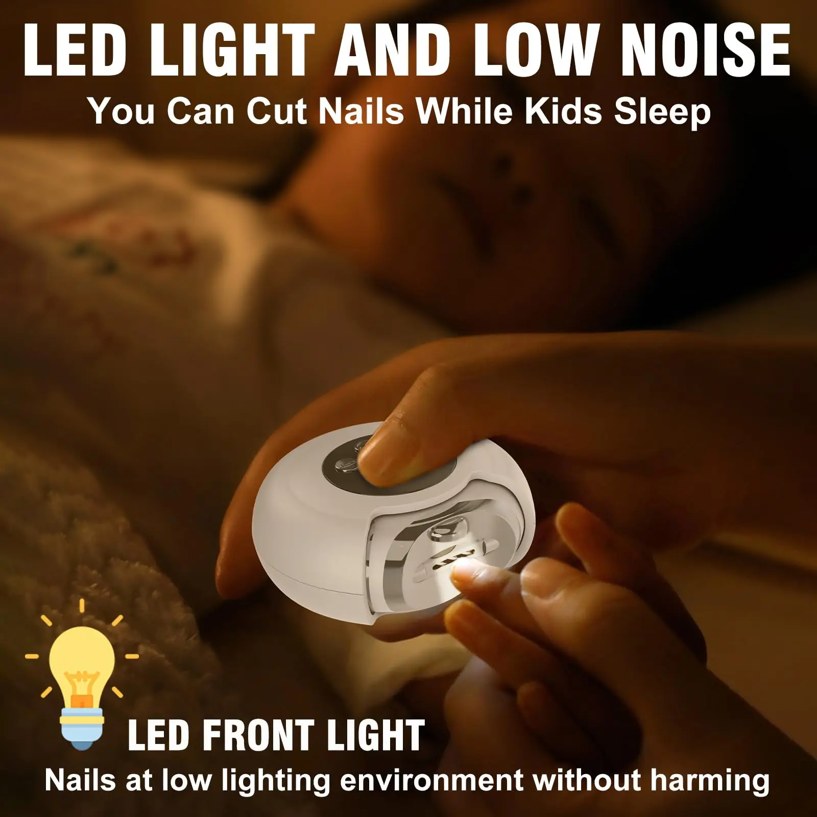 Electric Nail Clipper with LED Light, USB Rechargeable 2 Electric Nail Clipper with LED Light, USB Rechargeable - Image 2