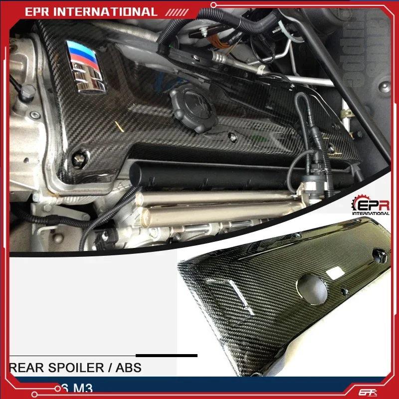

Car-styling For BMW E46 M3 Style Carbon Fiber Engine Cover Procter Parts Glossy Fibre Finish Interior Tuning Body Kit
