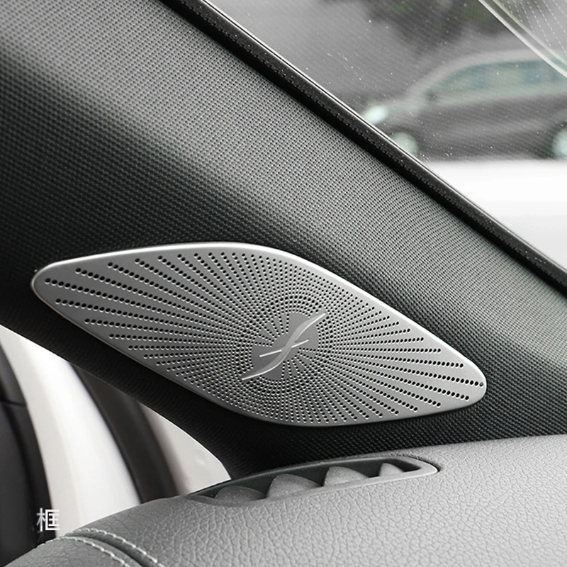 Car Interior Door Stereo Speaker Audio Ring Cover Sound Frame Decoration Trim For Mercedes Benz A Class W177 V177 A180 A200 2019