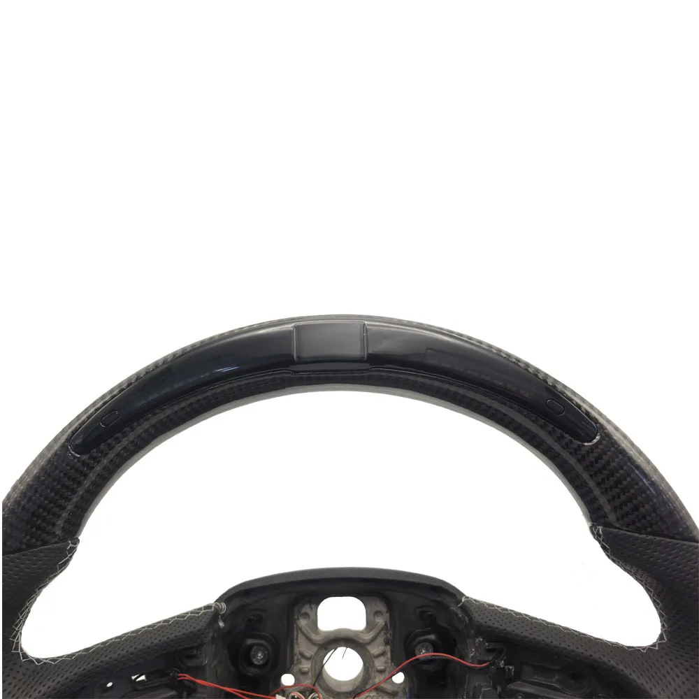 Picture 3: Suitable for Audi Q5 FY Q7 Q8 carbon fiber semi perforated leather steering wheel assembly