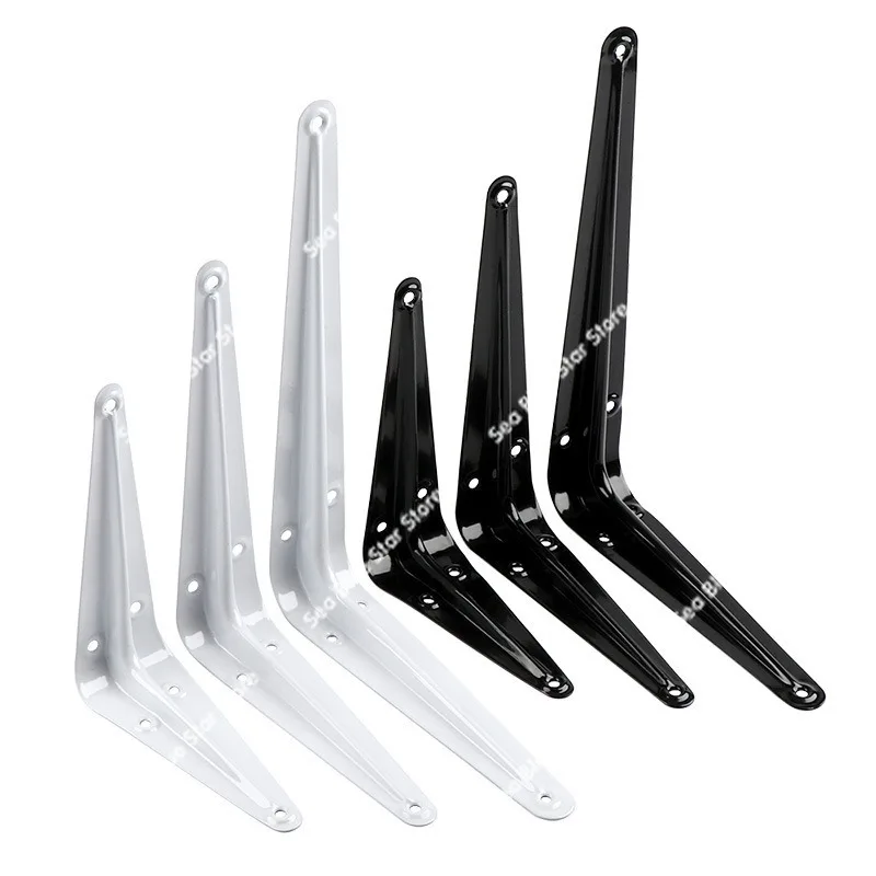 Triangular bracket wall support nine-ratio frame wrought iron bookshelf hardware partition layer support bracket fixed support