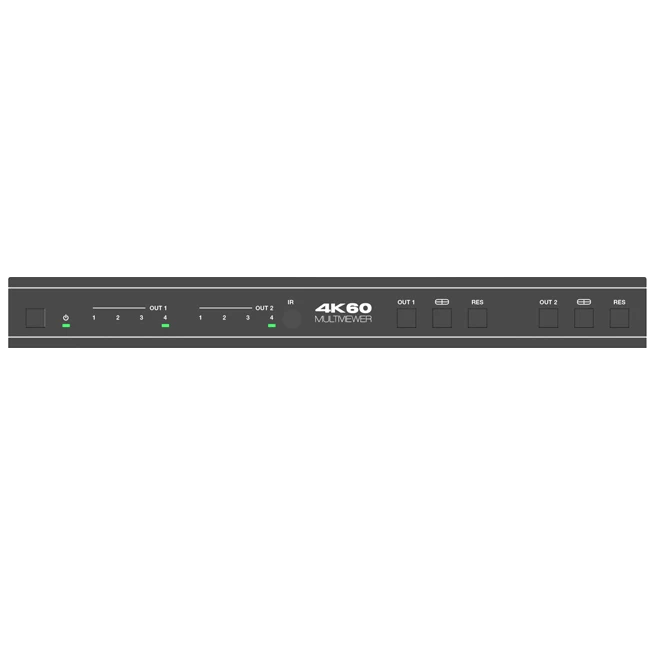 4K60 for 4x2 Multiviewer Seamless UHD Video Matrix Switcher with 18Gbps Uncompressed Bandwidth and Independent Audio Selection