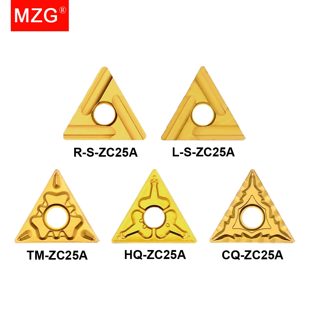 MZG-Herramientas de torneado externo TNMG 160404, 160408, ZC25, ZC35, TM, HQ, CQ, cuchilla de inserción de carburo, Metal duro, MTENN