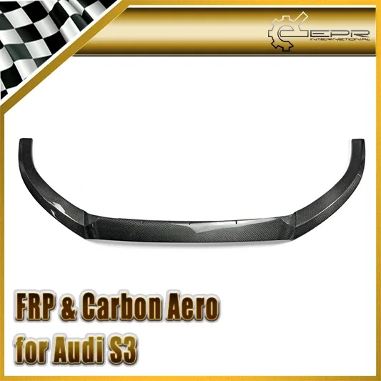 Car Accessories For Audi S3 Sedan MX Style Carbon Fiber Front Lip Glossy Fibre Bumper Splitter Body Kit Racing Under Spoiler