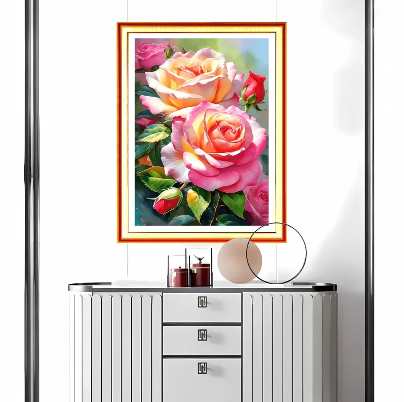 9ct 60x90cm Rosenblüten Sticke – Embroidery Rose Bewertung und Preis