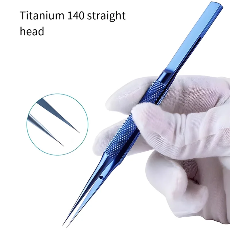 

TFTP-2PCS Titanium Alloy Tweezers Professional Repair Fingerprint Fly Line Phone Motherboard Antimagnetic Electronics Forceps