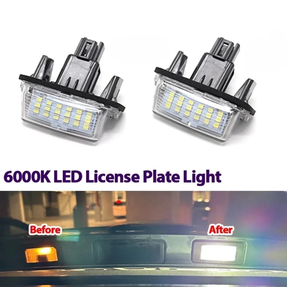 2Pcs Canbus White LED License Number Plate Light for Camry Avalon Highlander Yaris Prius EZ/VIOS