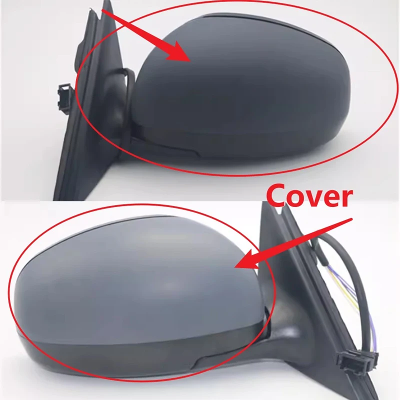 For Skoda Fabia MK2 2007 2008 2009 2010 2011 2012 2013 2014 2015 Only Car Rearview Mirror Housings Primer