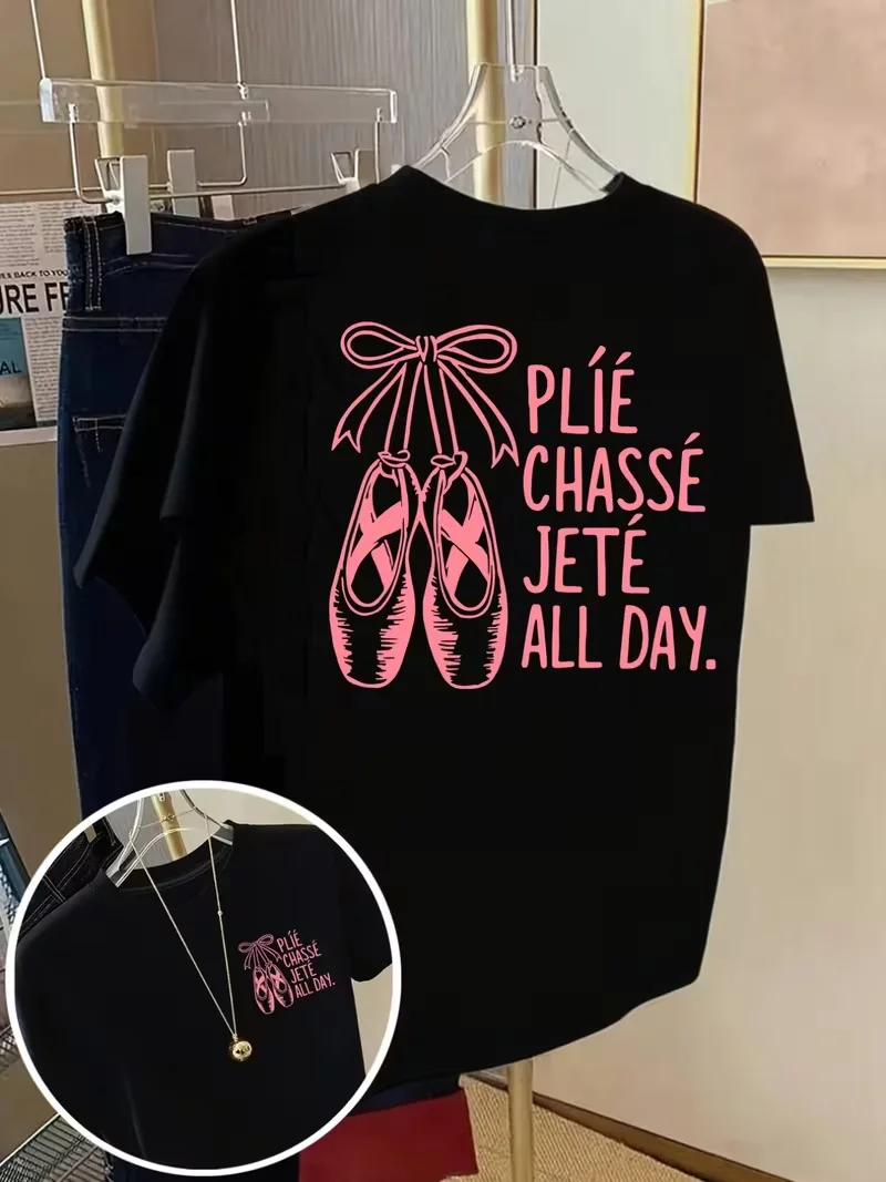 バレエシューズ、バレエ用語プリントレディースTシャツ、クルー - Women'S Shoes For Crews のレビューと価格