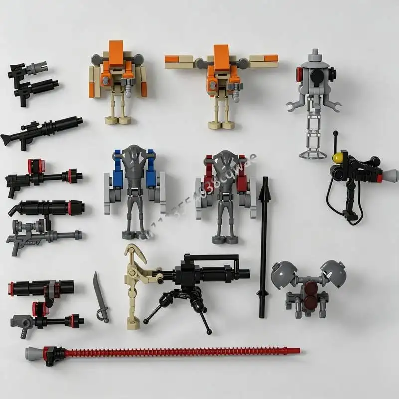 213PCS Space Battle Series Droid Army MOC Model Custom Puzzle DIY Creative Assembly Building Blocks Educational Special Toy Gift