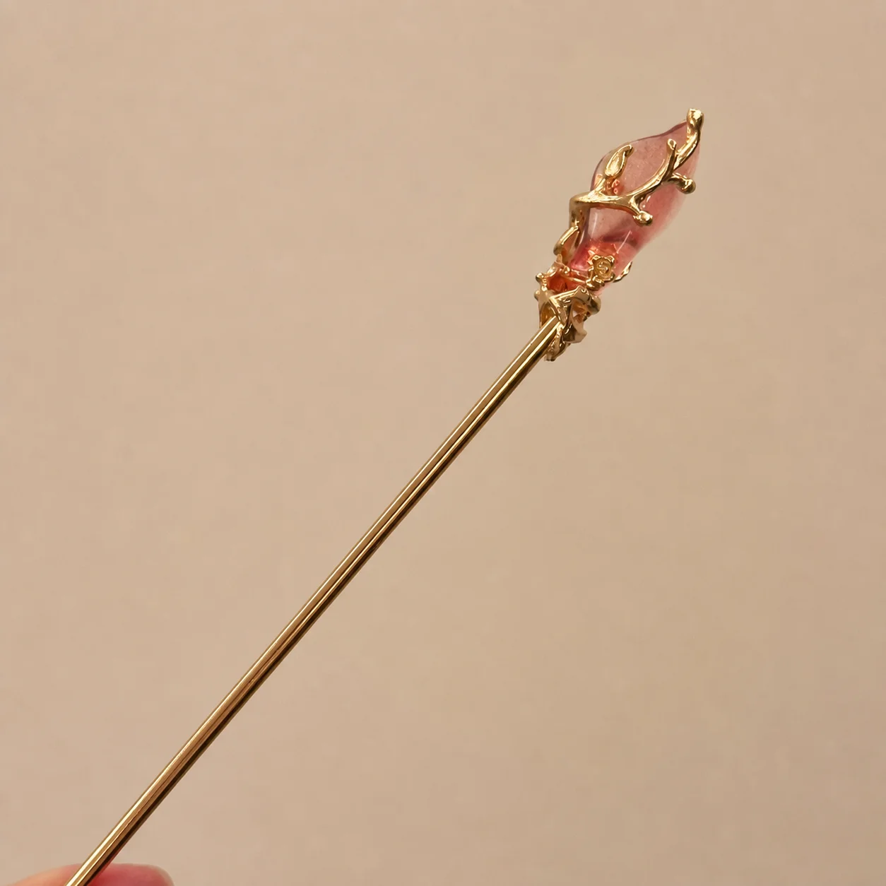 Vintage Chinese Style Hair Stick Faux Crystal Metal Hairpin Chopstick For Women Simple Cheongsam Photograph Hair Bun Jewelry