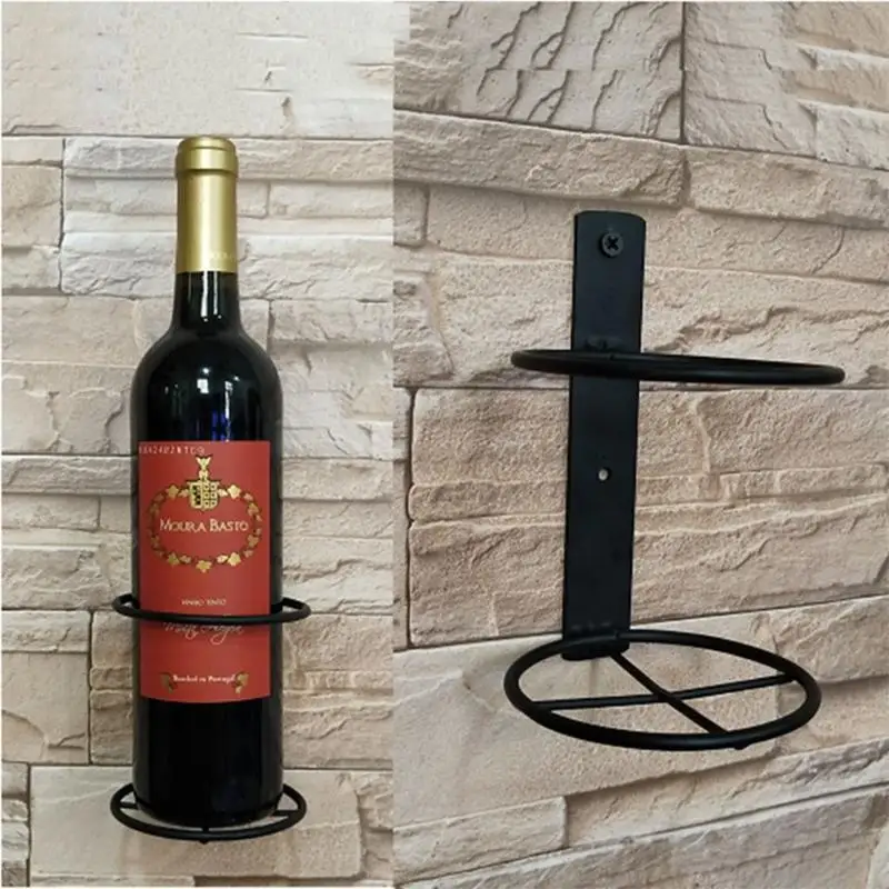 Wein Display Halter Weinregal Wandbehang Weinständer Schmiedeeisen Material N2UD