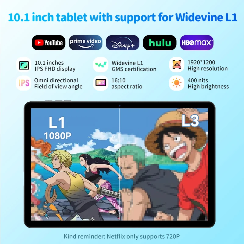 Imagem -05 - Android 14 Tablet Octa-core 10.1 Max 8gb Ram 128gb Rom 5500 Mah Bateria Wifi Suporte para pc Widevine l1 Headwolf-wpad5