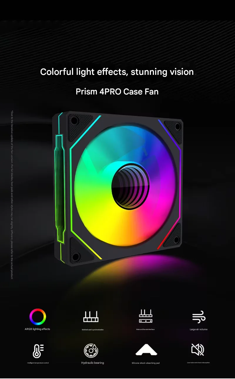 

RGB Computer Fan 120mm Plastic RGB CPU Cooler Mirror Gaming PC Case High Performance and Stylish Fans and Cooling For Chassis