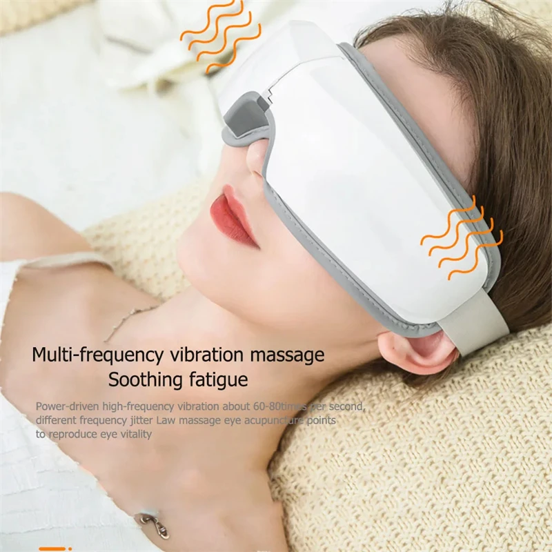 Steam Eye Massager 4D Smart Airbag Vibration Bluetooth Eye Care Device For Relaxation Compress Eye Heat Massage Sleep Aid Mask