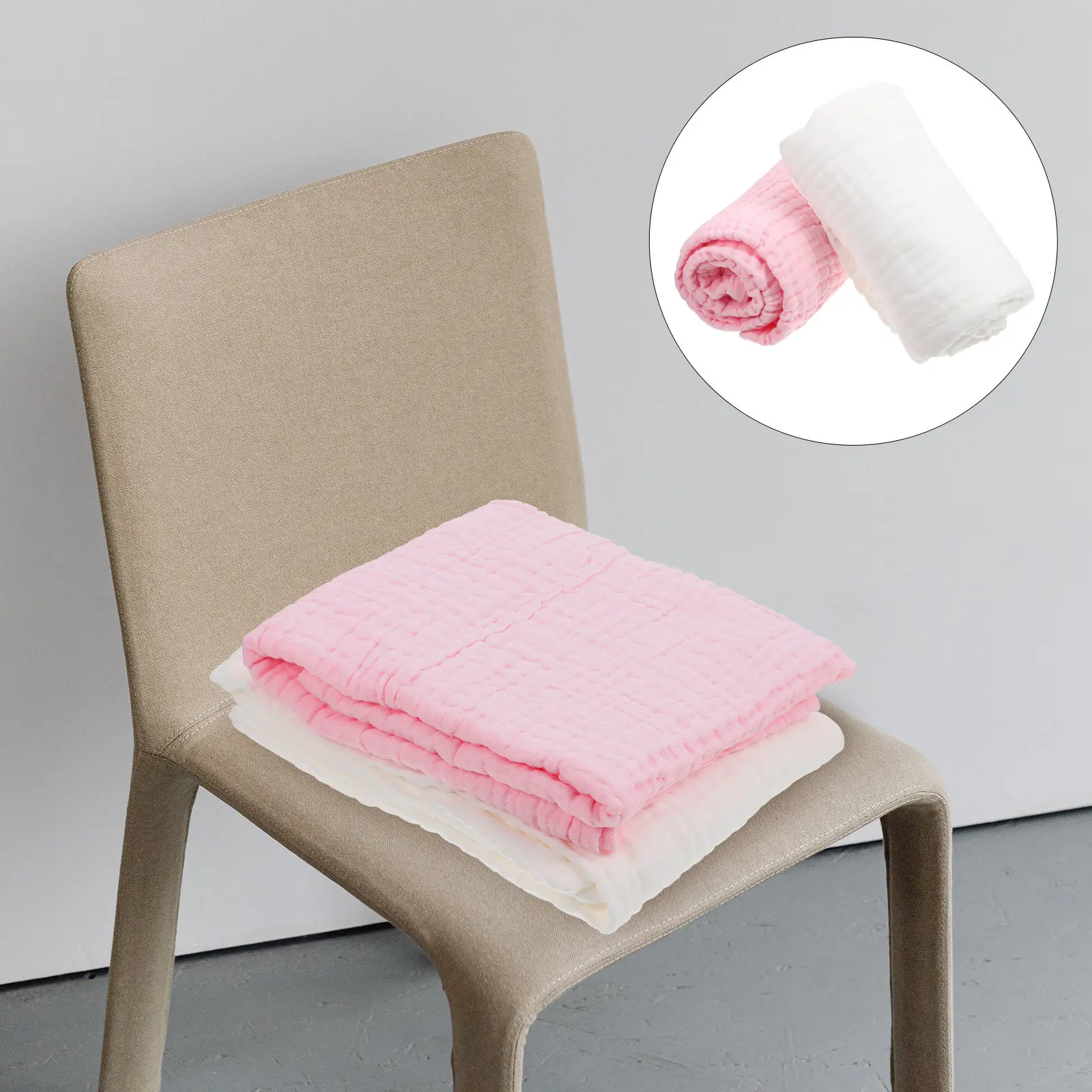 

2 шт. детских хлопковых муслиновых полотенец для купания, ультрамягкие, впитывающие, для новорожденных, младенцев и малышей, для использования после плавания и на пляже, нежные для кожи