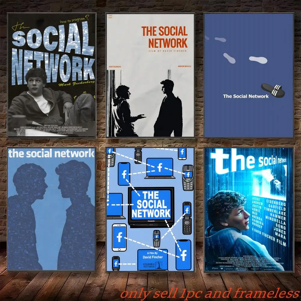 Drama Film T-The Social Network Poster Poster painting with prints Home bedroom living room decoration gift