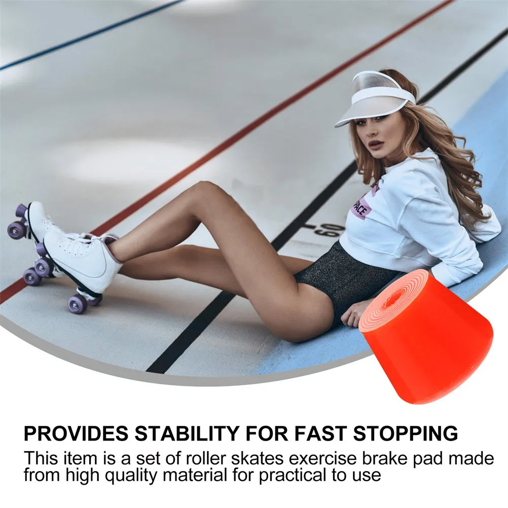 1Set Roller Skates Brake Kit Wear Resistant Adjustable Toe Stops Roller Skate Brake Blocks Exercise Braking Shoes Holder