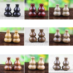 10pcs Various Natural Rosewood/Sandalwood Calabash Beads 15x10mm Chinese Lucky Blessing Wooden Charms Pendants DIY Jewelry Craft