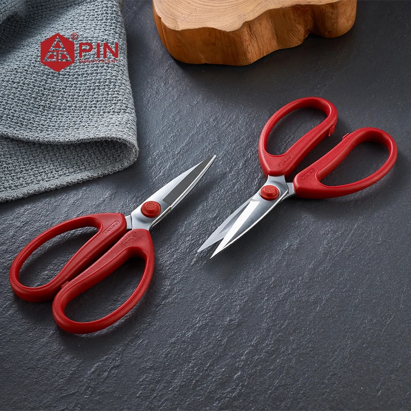 

PIN Forged Stainless Steel Sewing Scissors - Heavy Duty Red Tailoring Shears, 19cm/20cm Precision Craft & Fabric Cutting Tools