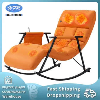 Image Living Luxury Folding Reclining Chair Balcony Adult Rocking Chair Design Armchair Relax Chair Bed Sun Loungers Sofas furniture