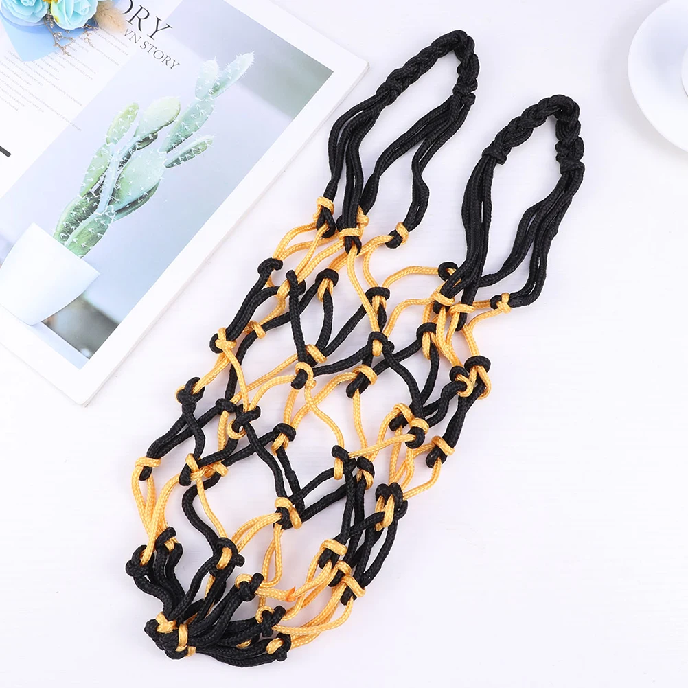 

6 Pcs Nylon Net Bag Braided Basketball Soccer Carrier Mesh Bags Drawstring for Storage Pouch