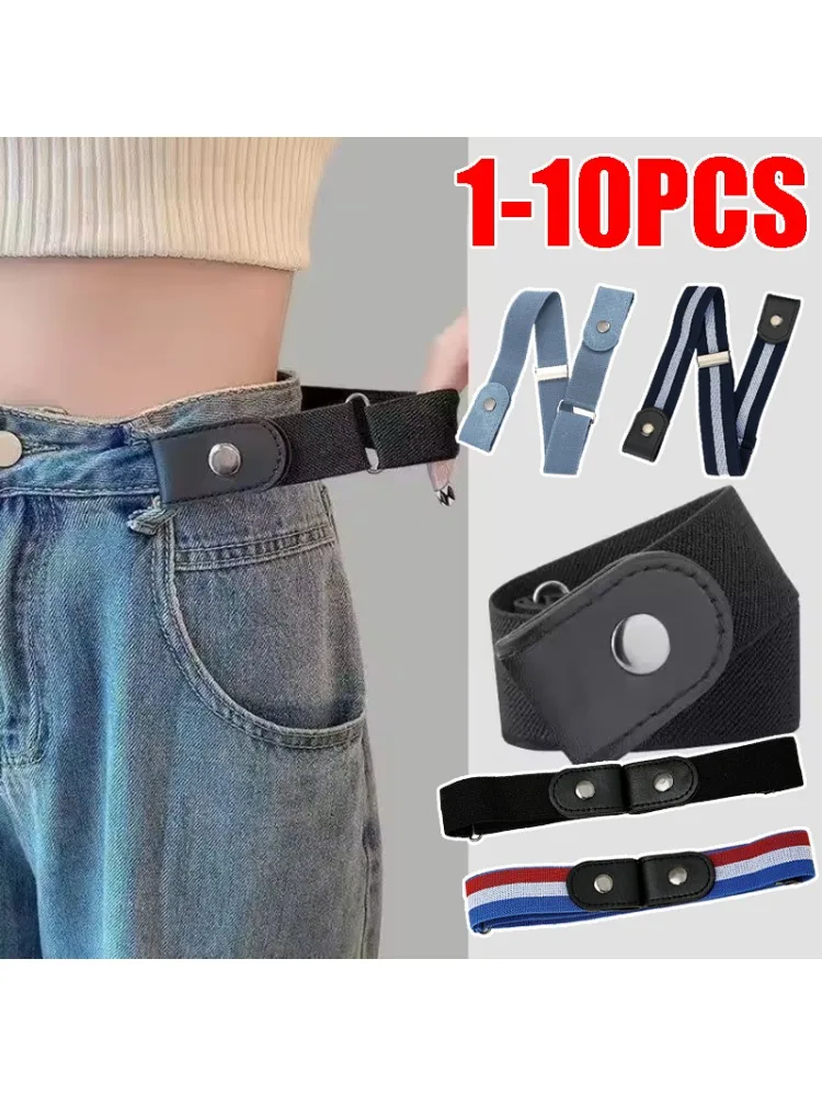 Niewidoczny, regulowany, elastyczny pasek unisex, rozciągliwy, bez odcisków, z japońską klamrą, lekki, oddychający, do jeansów i spodni