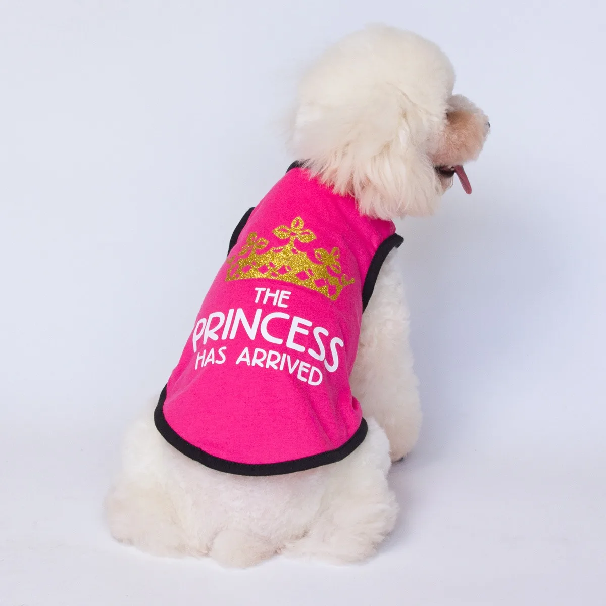

Crown-printed Dog Clothes Summer Teddy Vest Breathable Short-sleeved Yorkshire Terrier Letter Pattern Pullover