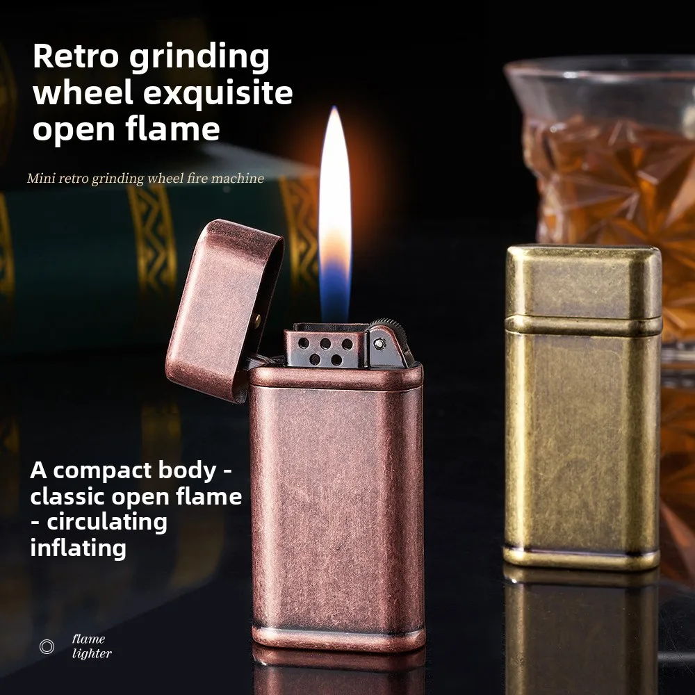 

Vintage Lighter Classic Retro Windproof Wheel Lighter Elegant Flame Cigar Lighter for Men High-End Business Gift127