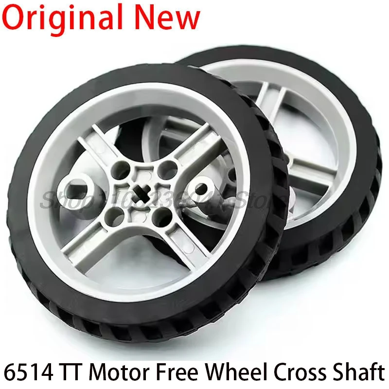 2PCS 6514 TT Motor Free Wheel Cross Shaft Robot Smart Car Narrow Wheel 65MM Motor Tracking line