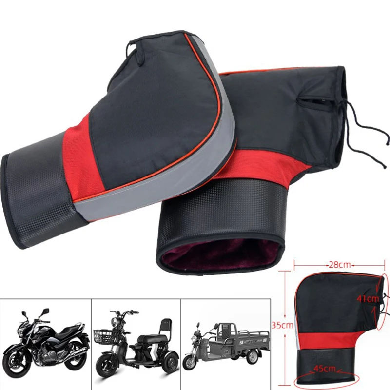 

1Pair Motorcycle Handlebar Muffs Protective Motorcycle Scooter Thick Warm Grip Handle Bar Muff Rainproof Winter Warmer Gloves