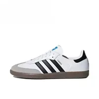 Adidas Originals Samba OG Men's Women's Skateboarding Shoes, Durable, Lightweight, Non-slip Board Shoes, White/Black