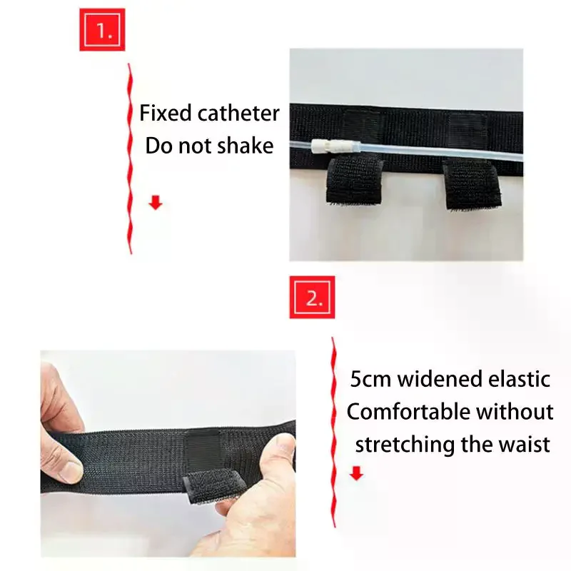 

Дышащий эластичный держатель для дренажных катетеров с регулируемой фиксацией на липучке, защитный пояс-сумка для ухода за животом
