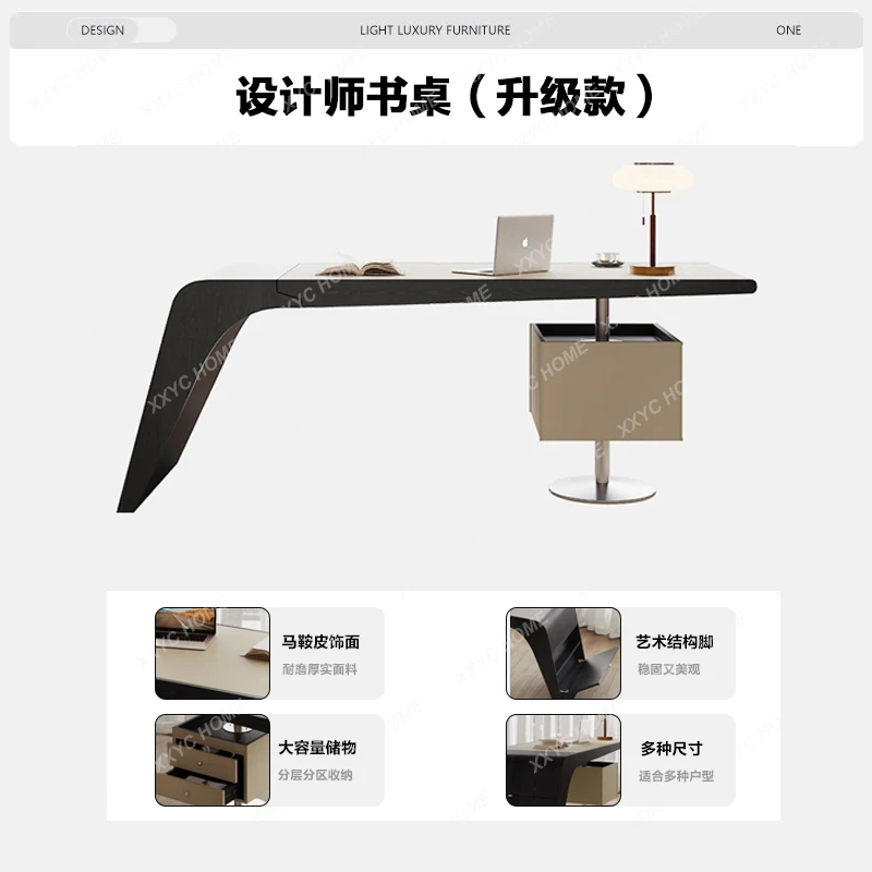 

Письменный стол из массива дерева для дома, модный офисный стол, современный минималистичный стол руководителя