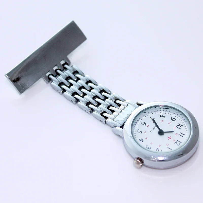 New Nurses Watches Doctor portable Fob Watch Brooches Stainless Steel Batteries Medical Nurse Watch Quartz with Pin