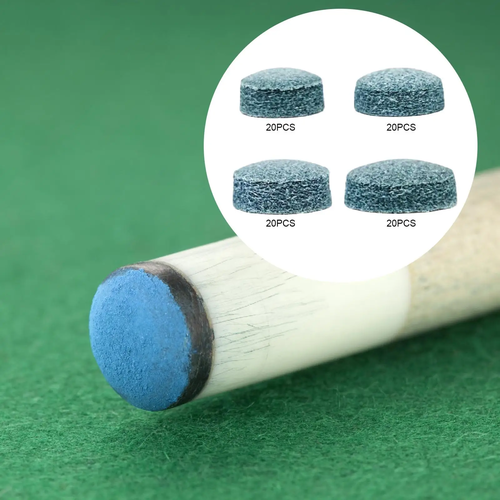 Punte per stecche da biliardo da 20 pezzi Accessori multiuso Strumenti di ricambio per riparazioni per feste