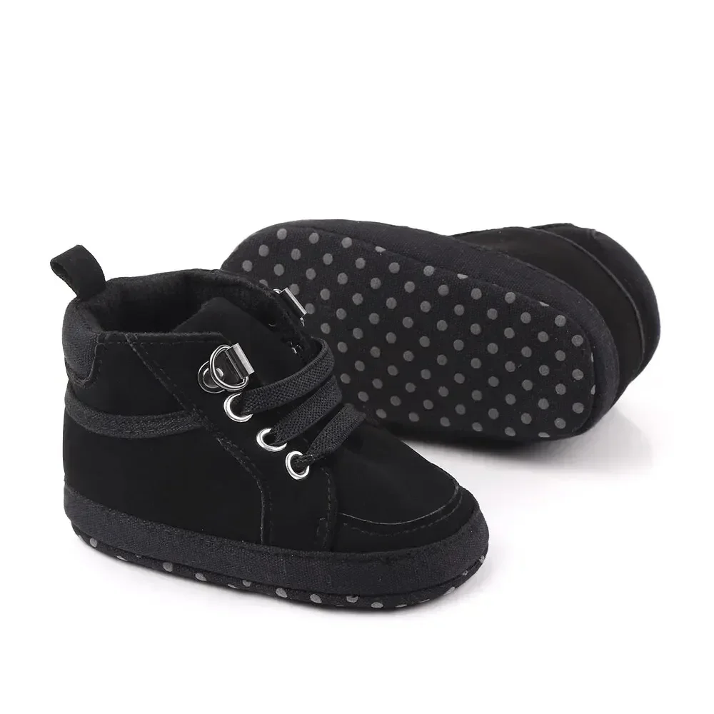 Baby Boy Shoes Newborn PU Leather Sneakers Casual Soft Sole Anti-slip Toddler Sports First Walkers Crib Shoes 0-18 Months