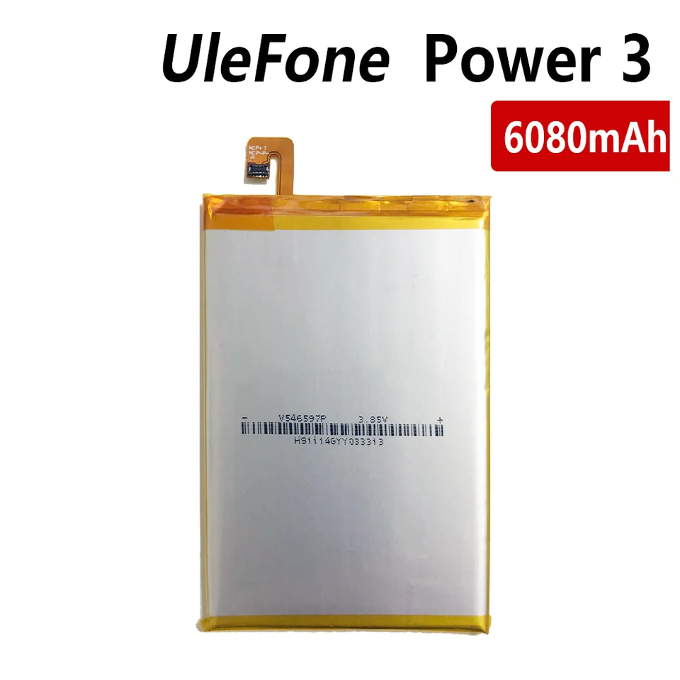 Batería de repuesto original de 6080mAh para Ulefone Power 3, 3S, Power3, Power3S, con herramientas y código de seguimiento gratis 3