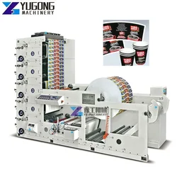 Automatic Self-Adhesive Label Flexograpic 5 Colors Flexographic Printer Paper Flexo Printing Machines for Paper Cup