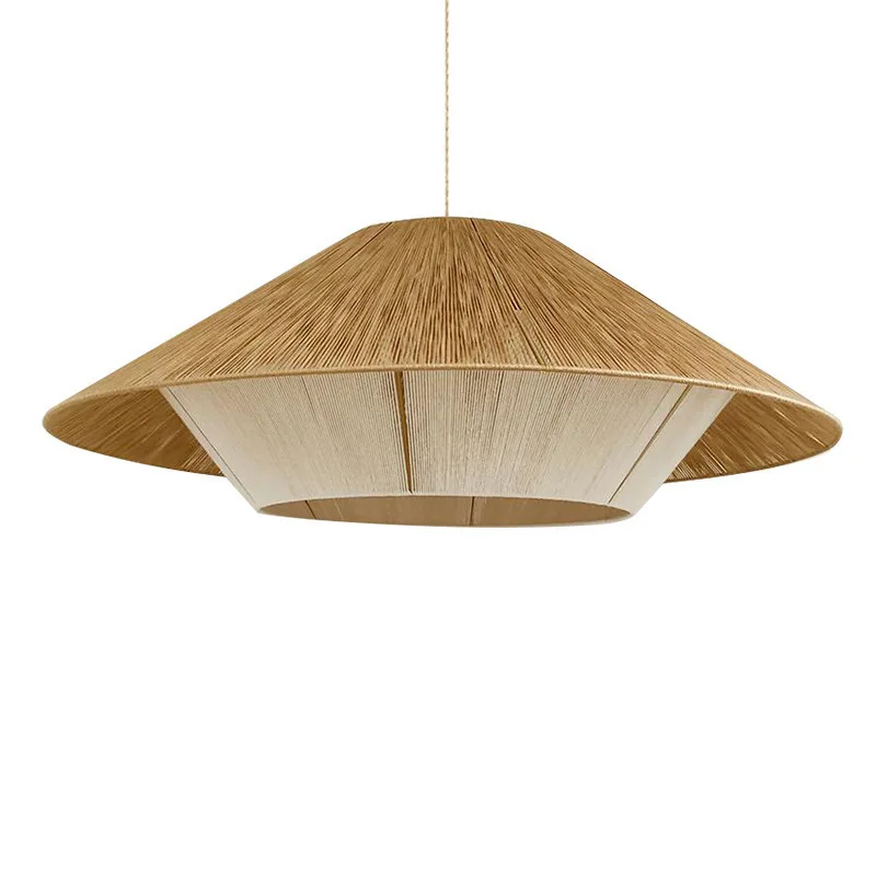 

Japanese rope chandelier living room bedroom dining room tea room zen homestay retro hotel hot pot shop hemp rope weaving lamp