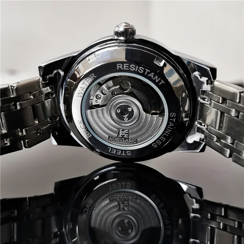 AOKULASIC Men's Mechanical Automatic Watch Luxury Brand Watches Male Tourbillon Fashion Business Sport Hollow Wristwatch 2023