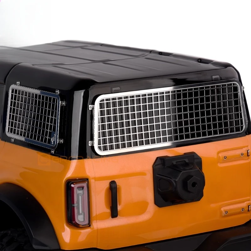 스테인레스 스틸 자동차 사이드 윈도우 네트 및 테일 윈도우 네트 액세서리 1/10 RC 크롤러 자동차 Traxxas TRX4 NEW Bronco 업그레이드 부품