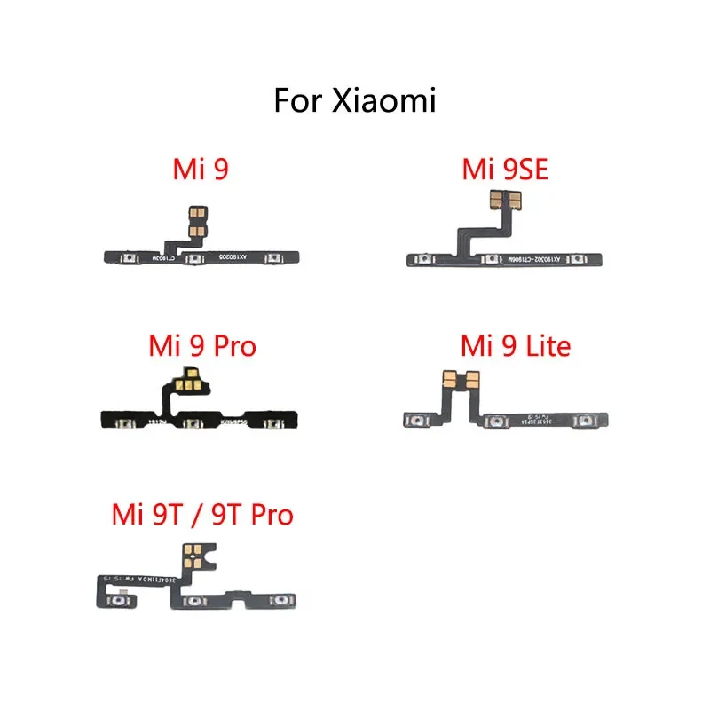 10PCS/Lot For Xiaomi Mi 9 Pro 9SE 9T Lite Power Button Switch Volume Mute Button On / Off Flex Cable