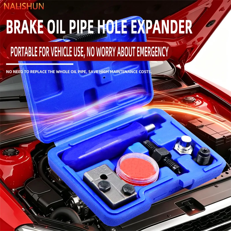 Brake Pipe Expander 3/ 16inch Brake Steel Pipe Flaring Tool Auto Repair Oil Pipe Repair Tool Set Without Replacement Parts