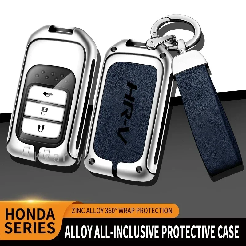 Zinc Alloy Car Key Case For Honda HRV Remote Control Protector For Honda HR V Special Key Cover Car Keychain Car Accessories