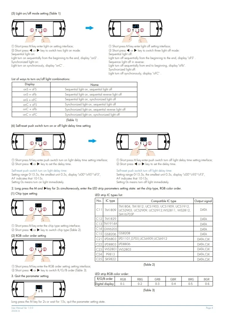 Imagem -05 - Botão Duplo Controlador Spi Dimmer Es-dp Luz da Escada Controlador Ttl para Ws2811 Ws2812 9822 Rgb ou Tiras Led Brancas Dc5v24v