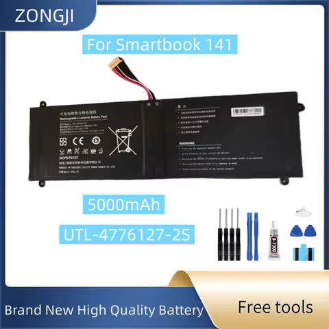 New Battery UTL-4776127-2S 5000mAh Battery For Smartboook 141 PC208 PC209 Battery + Free Tools