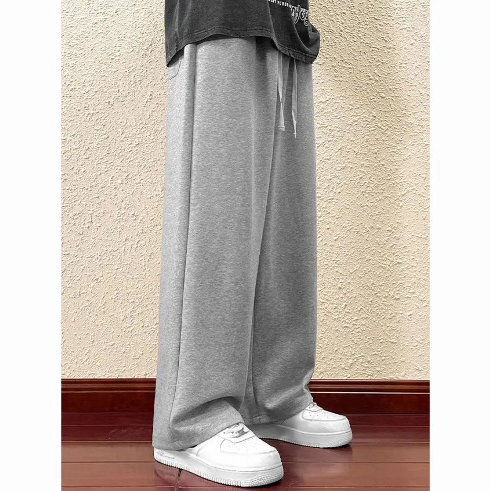 بنطال رياضي عصرية واسعة الساق للرجال للخريف مقاس كبير - بنطال رياضي عصري وغير رسمي وعصري